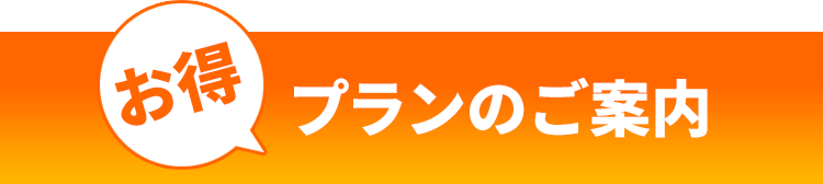 お得プランのご案内