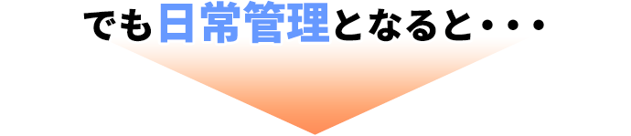 でも日常管理となると・・・